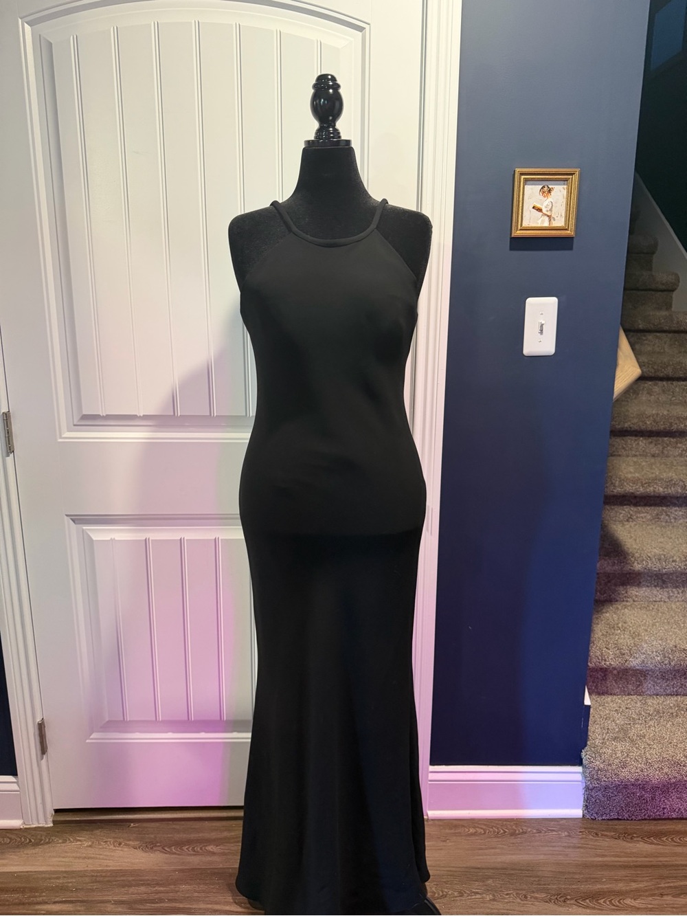 Calvin Klein Black Halter-Neck Maxi Dress